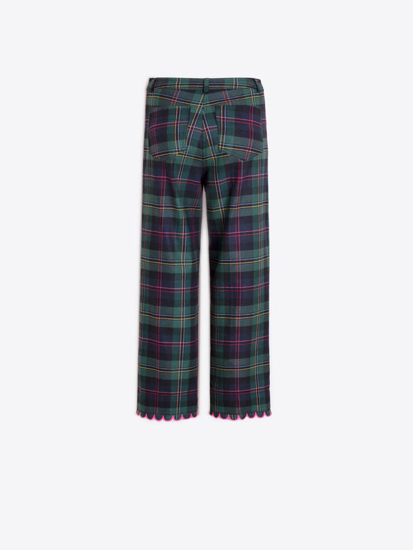 Pantaloni Scozzese con profili Rosa