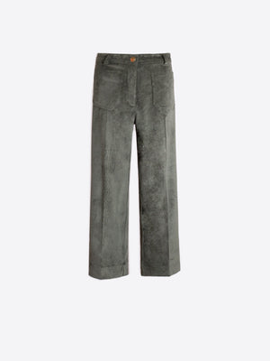 Pantalone in Velluto Verde
